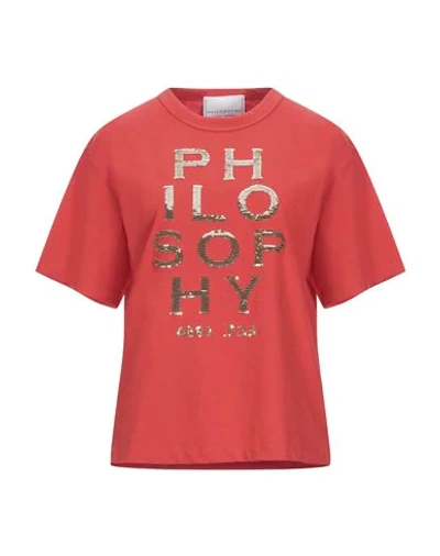 Philosophy Di Lorenzo Serafini T-shirts In Red