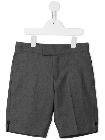 Thom Browne Kids Grey Super 120s Twill Classic Shorts