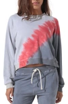 Electric & Rose Ronan Tie Dye Sweatshirt In Thunder/ Sunkissed Red/ Shadow