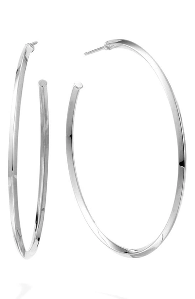 Lana Jewelry Pointed Royale Hoop Earrings In White Gold