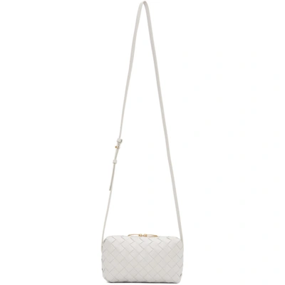 Bottega Veneta White Mini Zipped Bag In 9033 White