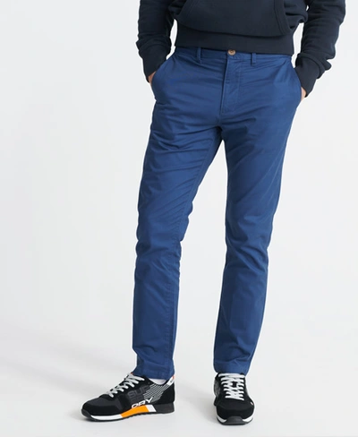 Superdry Edit Chino Trousers In Blue