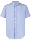 Polo Ralph Lauren Short Sleeved Striped Shirt In Blue