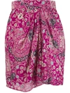 Isabel Marant Étoile Cegart Floral Printed Mini Skirt In Pink