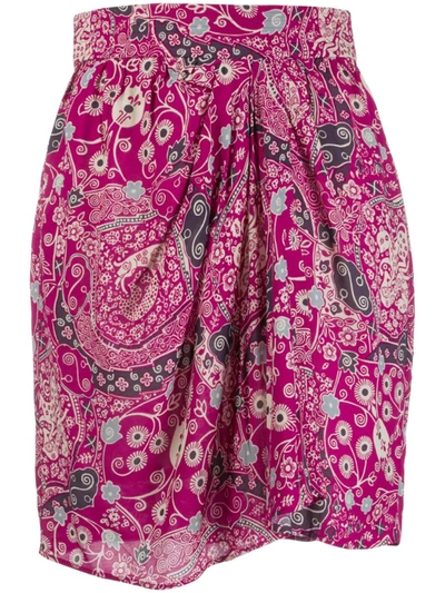 Isabel Marant Étoile Cegart Floral Printed Mini Skirt In Pink