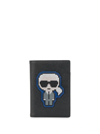 Karl Lagerfeld K/pixel Passport Holder In Black