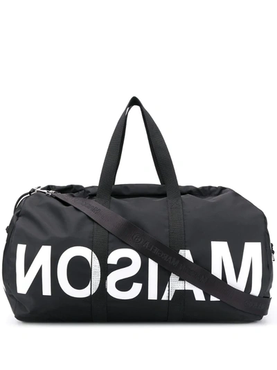 Mm6 Maison Margiela Reverse Logo Holdall In Black