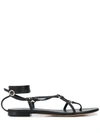 3.1 Phillip Lim / フィリップ リム Ankle Strap Ring Detail Sandals In Black