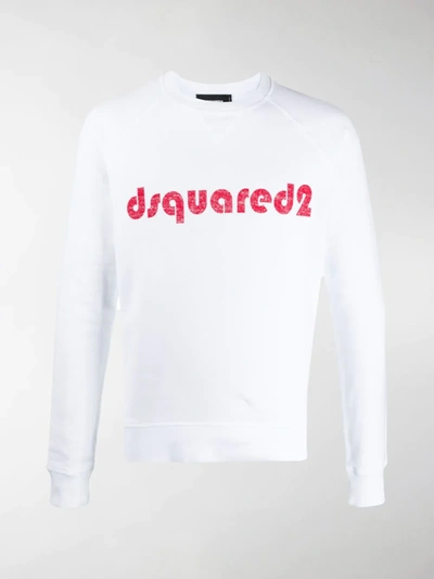 Dsquared2 Sweatshirt Mit Logo-print In White