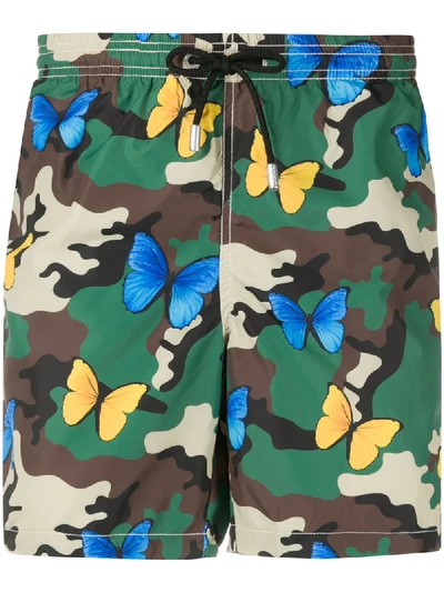 Mc2 Saint Barth Butterfly Print Swim Shorts In Blue
