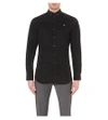 Vivienne Westwood Logo-embroidered Classic-fit Cotton Shirt In Black