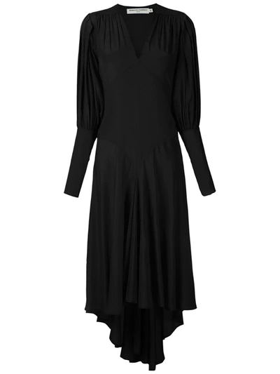 Reinaldo Lourenço Silk Midi Dress In Black