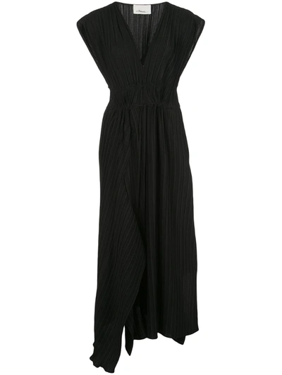 3.1 Phillip Lim V-neck Pleated Dress In Black