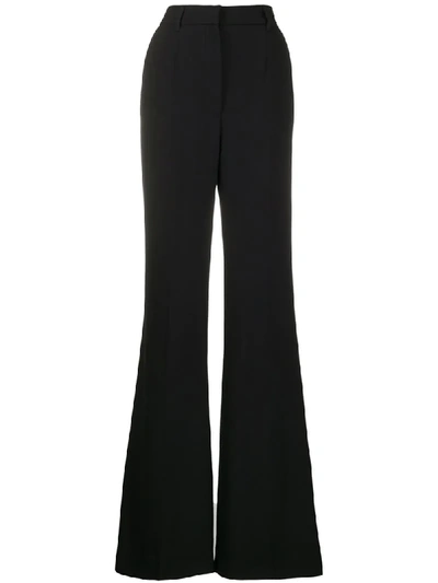 Prada High-waist Flared Trousers In Black