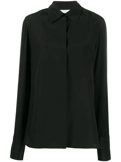 Jil Sander Classic Silk Shirt In Black