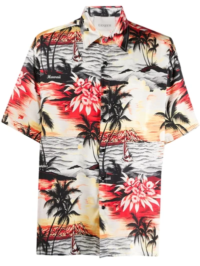 Laneus Hawaii Short Sleeve Shirt In Multicolour