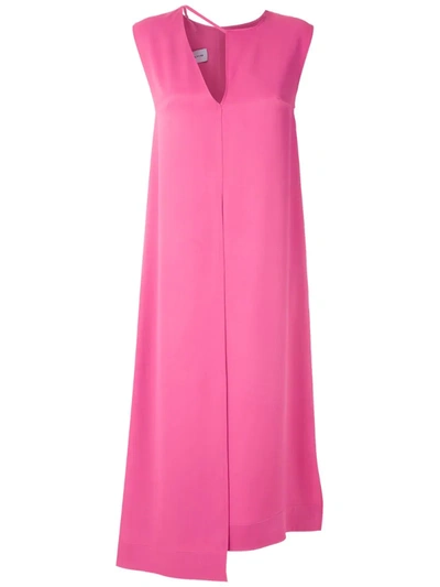 Gloria Coelho Panelled Midi Dress In Pink