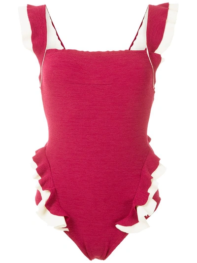 Clube Bossa Barbette Ruffle Swimsuit In Pink