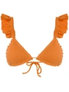 Clube Bossa Laven Triangle Bikini Top In Orange