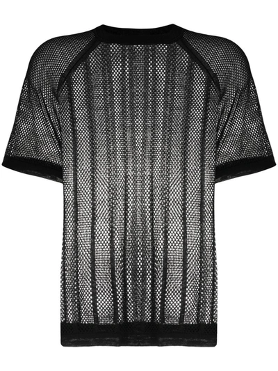 Filippa-k Soft Sport Mesh Knit T-shirt In Black