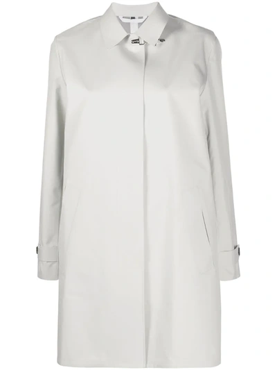 Fay Button-up Raincoat In Neutrals