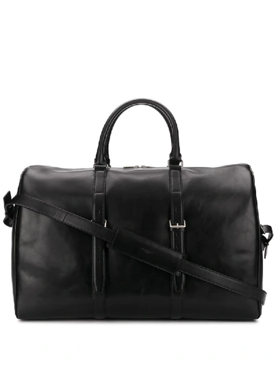 Saint Laurent Buckle-detail Holdall Bag In Black