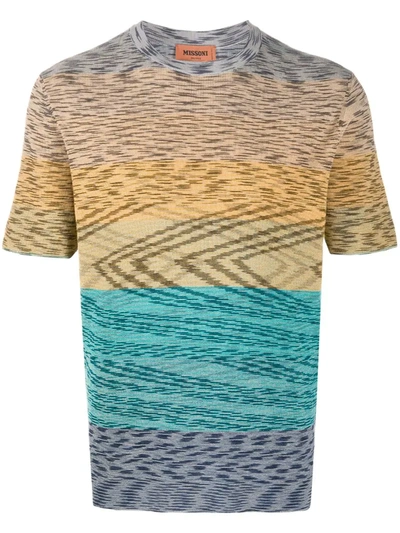 Missoni Knitted Style T-shirt In Yellow