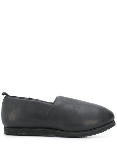 Guidi Plain Chunky-style Loafers In Balck