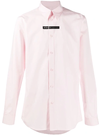 Givenchy Address Band Long-sleeved Shirt In Pink