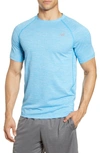 New Balance Tenacity Crewneck T-shirt In Vision Blue