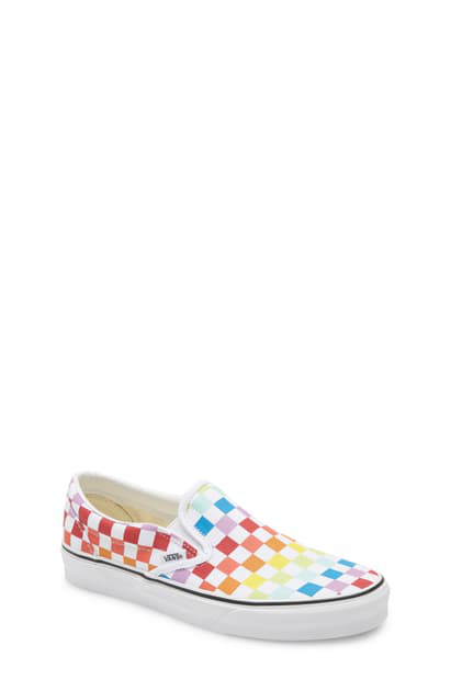 rainbow vans slip on womens