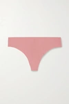 Commando Butter Stretch-modal Thong In Antique Rose