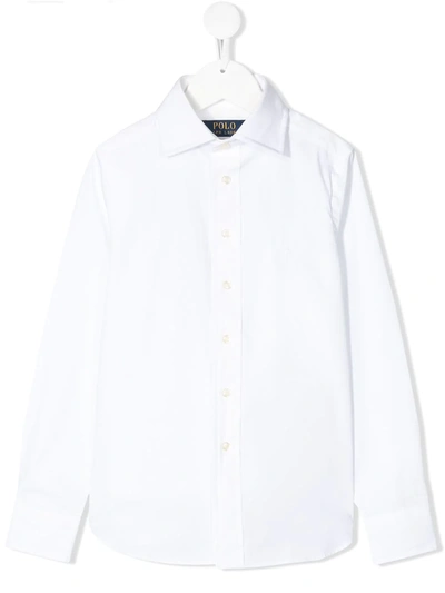 Ralph Lauren Kids' Cotton Button-up Shirt In White