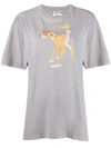 Miu Miu X Disney Bambi Print T-shirt In F0031 Grigio