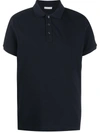 Moncler Logo-patch Short-sleeve Polo Shirt In Black