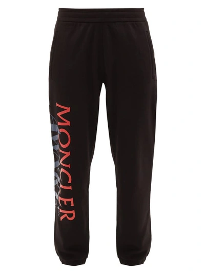 Moncler X Awake Ny Applied-logo Cotton Track Pants In Black