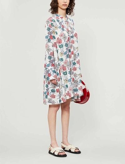 Zadig & Voltaire Raika Floral-print Crepe Mini Dress In Judo