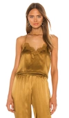 Cami Nyc X Revolve The Racer Charmeuse Cami In Bone Brown