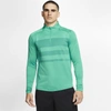 Nike Dri-fit Vapor Menâs 1/2-zip Golf Top In Neptune Green,obsidian,neptune Green