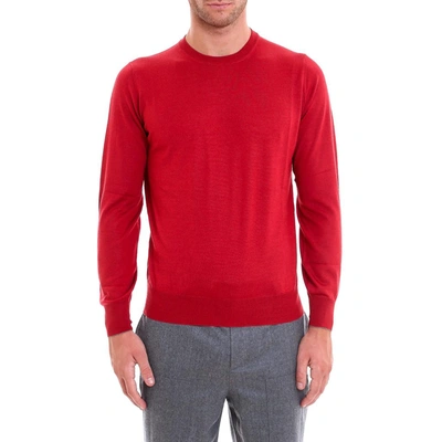 Brunello Cucinelli Crew Neck Knitted Sweater In Red