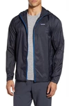 Patagonia Houdini Water Repellent Hooded Jacket In Smolder Blue