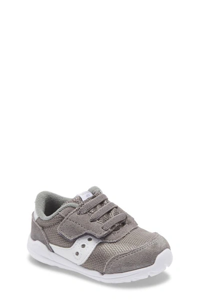 Saucony Babies' Jazz Riff Sneaker In Grey/ White