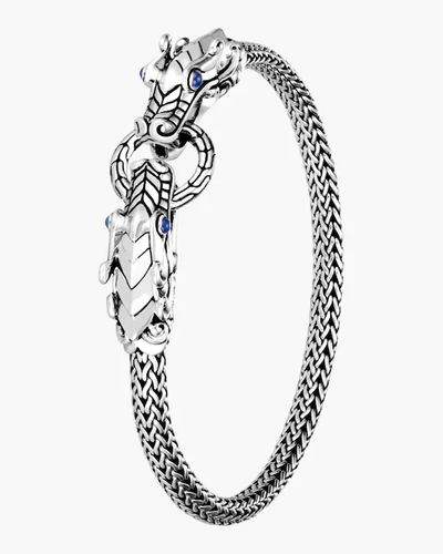 John Hardy Legends Naga' Sapphire Sterling Silver Double Dragon Extra Small Chain Bracelet