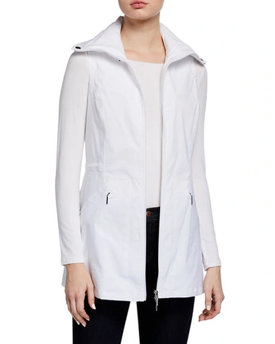 Anatomie Deleney Long Zip-front Vest In White