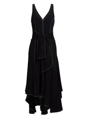 handkerchief hem midi dress