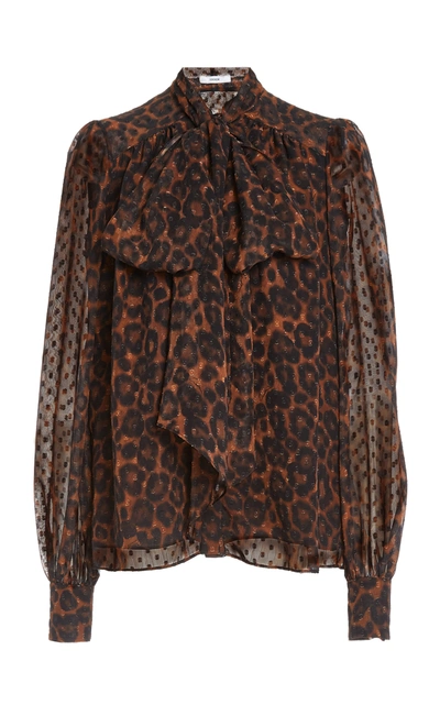 Erdem Women's Lucien Leopard-print Georgette Top In Multi