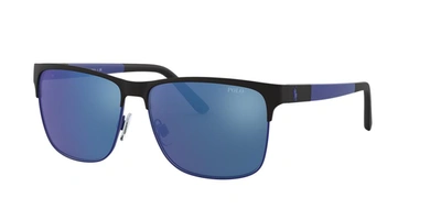 Ralph Lauren Polo  Man Sunglasses Ph3128 In Mirror Blue