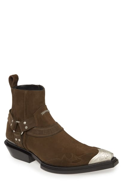 grey suede cowboy boots
