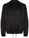 Fendi Ff Logo Hooded Jacket In Black