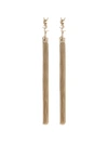 Saint Laurent Monogram Tassel Drop Earrings In Metallic